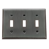 Baldwin 4770.112.CD Classic Square Beveled Edge Double Toggle Switch Plate, Venetian Bronze
