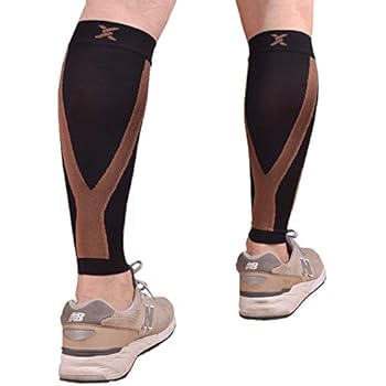 Thx4COPPER Calf Compression Sleeve(20-30mmHg) for Men & Women, Shin Splint Leg Compression Calf Sleeve- Great for Running, Cycling, Travelling- Improve Circulation and Recovery-Small/Medium