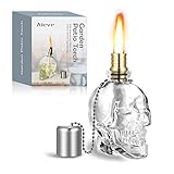 AIEVE Glass Table Torch, Glass Tabletop Torch Table Torches with Torch Wicks Wine Bottle Wicks Kit Replacement for Tiki Torches Citronella Torches Fuel Home Outdoor Tabletop Decor