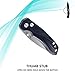 Tangram Manual Button Knife Folding Pocket Knife ACUTO440 Drop-Point Sharp Blade Button Lock Black Aluminum Handle Knife,Kim Ning Vector TG3003A1