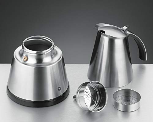 ROMMELSBACHER EKO 364/E Espressokocher elektrisch (2-4 Tassen, 250ml Füllmenge, 2 Edelstahl-Filtereinsätze… – Bild 4