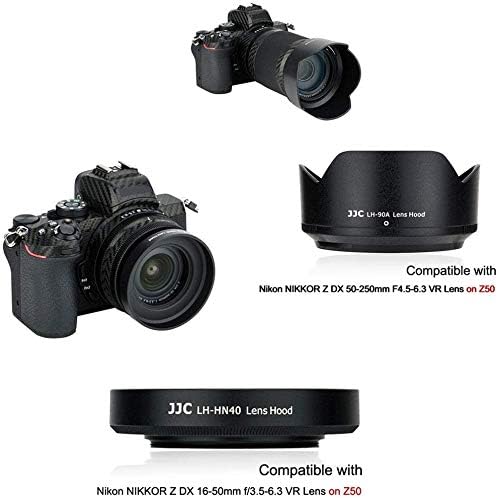 JJC Set of 3Pieces Lens Hood Shade for NIKKOR Z DX 50-250mm f/4.5-6.3 VR lens & NIKKOR Z DX 16-50mm f/3.5-6.3 VR Lens on Nikon Z50 Camera - Image 5