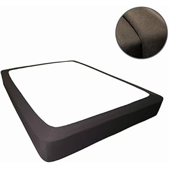 N&Y HOME Box Spring Cover, Sleek Alternative for Bed Skirts, Elastic Wrap Around, Queen, Brown