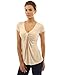 PattyBoutik Women's V Neck Twist Knot Front Short Sleeve Top