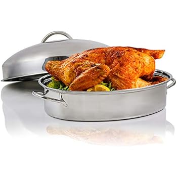 Ovente Cwr32161 Stainless Steel Oval Roasting Pan Lid And Rack 16 Inches 16 Inches #turkey #roasting #pan Ovente Cwr32161 Stainless Steel Oval Roasting Pan Lid And Rack 16 Inches 16 Inches