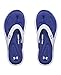Under Armour Women's Marbella V Thong, White (114)/Deep Periwinkle, 8