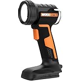 WORX Nitro 20V LED Work Light PowerShare, 160/350 Lumens Portable Light, LED Flashlight with Flexible Pivoting Head WX025L.9