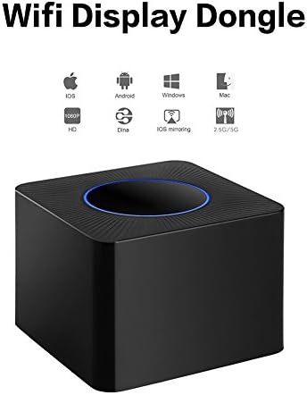 Ingerik Direct WIFI Display Dongle 2.4G/5G WiFi Wireless Media Dongle Multiple Interfaces with HDMI 3.5mm AV Output Network Interface DLAN Miracast Device For iPhone/iPad, Android/OS/IOS/Mac/PC