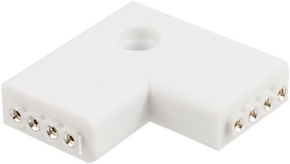 MiniWatts TWLC 10 x LED RGB Strip 4 Pin Female L Shape Connector