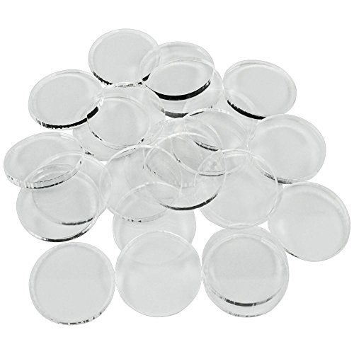 Clear Miniature Bases, Circular 1 Inch, 3mm Clear (25)