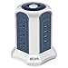 Surge Protector Power Strip Tower - BEVA Desktop Power Strip Tower with 4 USB Ports 9 Outlets,Switch Control Power Outlet Strips Charging Station 6 ft Extension Cable for Office and Home