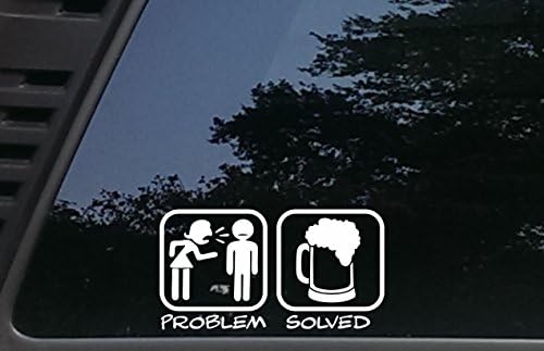Problem Solved - 7" x 3 3/4" die cut vinyl decal for cars, trucks, windows, boats, tool boxes, laptops, etc