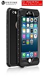 AOWOTO Cases for iPhone 6s Plus/ iPhone 6 Plus Waterproof Case 5.5 inch , [Dot Series] 6.6ft Depth Under Water Dirtpoof Shockproof Snowproof protective Cover ( Black )