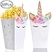 Mukum 36 Pcs Popcorn Boxes for Unicorn Treat Box Candy Cookie Containers for Baby Shower, Movie Nights, Carnivals, Birthday Party Favor Supplies