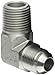 Eaton Aeroquip 2024-8-8S 90 Degree Male Elbow, JIC 37 Degree & NPT End Types, Carbon Steel, 1/2 JIC(m) x 1/2 NPT(m) End Size, 1/2