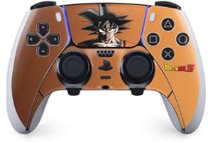 Skinit Decal Gaming Skin Compatible with PS5 DualSense Edge Pro Controller - Officially Licensed Dragon Ball Z Goku Portrait Design