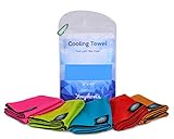 Youphoria Outdoors Cooling Towel, Cooling Towel for Hot Weather, Over Heating, Sports, Work, and Fatigue, Waterproof Carry Case Included - 1PK