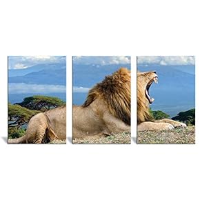 Wild View Animals Beasts Painting Artwork for Home...