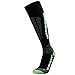Pure Athlete Ski Socks - Best Lightweight Women Men Warm Skiing Socks (Black/Mint Green, L/XL)