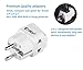 European Plug Adapter USA US to EU Europe - Unidapt Power Adapter Plug Charger Converter Schuko E-F Plug Adaptor (3 piece)