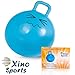 Xino Sports Hopping Ball for Kids, Teens & Adults - Fun Bouncy Ball with Handle, Durable and Safe Hopper, Indoor and Outdoor Toy for Jumping & Exercise (Blue, 22 Inch Diameter)