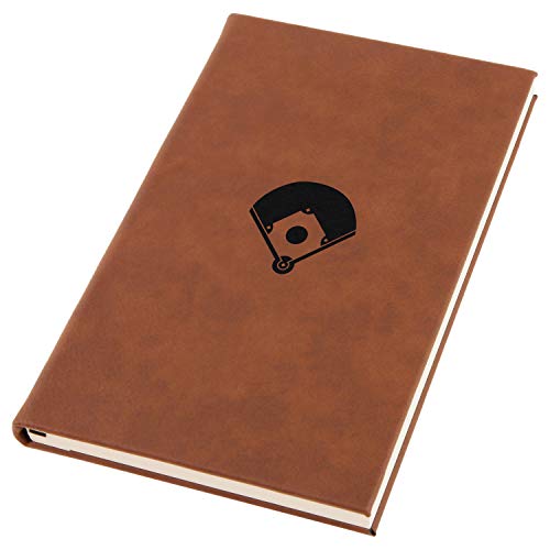 Baseball Diamond Engraved A5 Leather Journal, Notebook, Personal Diary