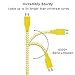 OKRAY 3 Pack 10ft Durable Braided Nylon Tangle-Free Micro USB 2.0 to USB Charge Cable Sync Charging Charger Cord for Android, Samsung, HTC, Google, Sony, Nokia, LG and More (Green Yellow Hot Pink)