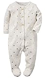 Carter's Baby Girls' Cotton Sleep & Play (6 Months, Gold Foil Hearts)