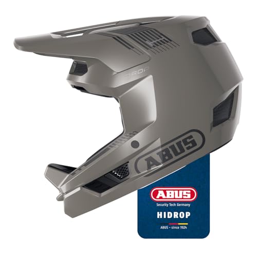 ABUS Downhill-Helm HiDrop, Fullface-Helm, dust Grey, Größe S