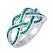 Sterling Silver Created Blue Opal Interwoven Design Ring