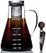 Cold Brew Coffee Maker and Tea Maker - Large 1.5L/50oz - Bonus Spoon - Glass Loose Leaf Iced Tea Infuser & Ultra Fine Double Mesh Stainless Steel Filter, Dishwasher Safe, Coffee Fresh For 2 Weeks
