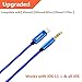 [Upgraded] Lightning to 3.5mm Male Aux Stereo Audio Cable, Compatible with iOS 11 or Above, iPhone 7 / 7P / 8 / 8P / X or Any Lightning Port to Car Stereo Speakers or Headphone Audio Jack (Blue)