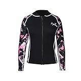 Layatone Wetsuit Top Women Men Premium 3mm Neoprene Diving Suit Jacket for Women - Wetsuit Jacket Long Lycra -Sleeves Diving Surfing Snorkeling Top - Wet Suit Top