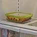 Anchor Hocking 8-InchSquare Glass Baking Dish with Green TrueFit Lid