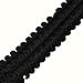 Mandala Crafts Elastic Sequin Ribbon Trim - 1 Inch Black Sequin Elastic Trim for Sewing Dress Headband - 10 Yards Fabric Metallic Stretch Sequins Band