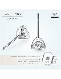 Pendientes de tuerca con circonita cúbica de diamantes de imitación chapados en oro de 18 quilates