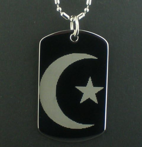 crescent moon dog tag