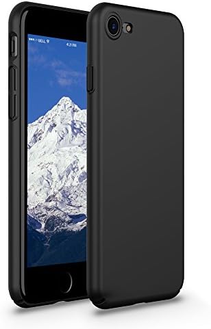 iPhone 7 Case, iPhone 8 Case, Slim Fit Hard Plastic Cover Case With Full Protective Anti-Scratch Resistant for Apple iPhone 7 iPhone 8- Space Black