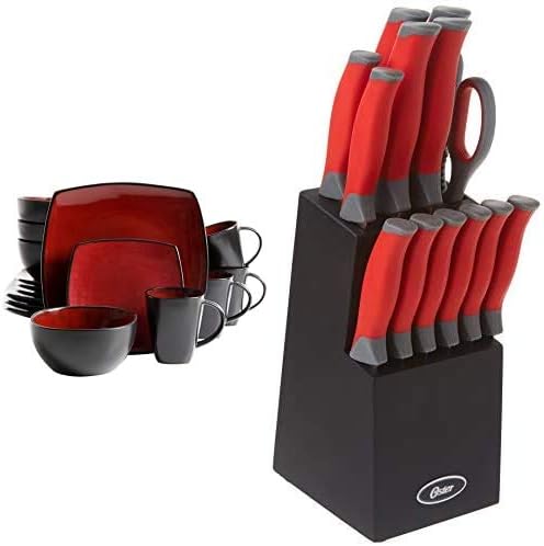 Soho Lounge Dinnerware and Oster Cutlery Combo