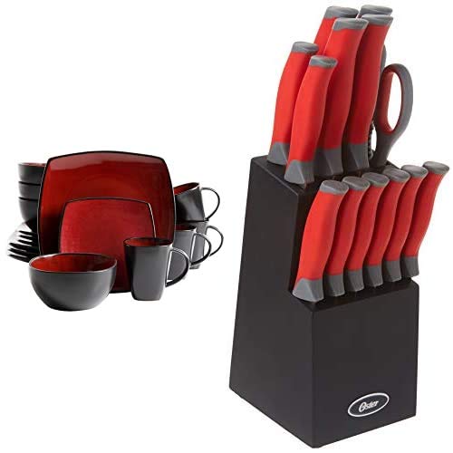 Soho Lounge Dinnerware and Oster Cutlery Combo