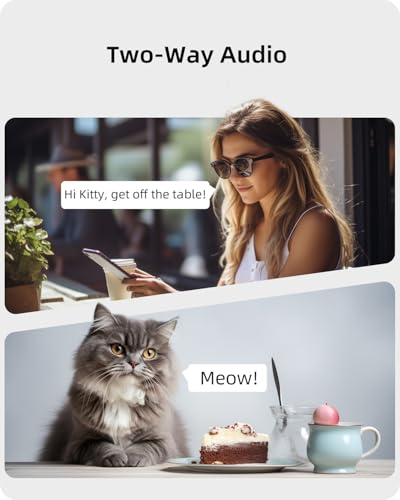 blurams 2K Indoor Camera, 5G Home Security Camera, 360° View Pet Camera with Phone App, Free Human/Motion/Sound Detection, Auto Tracking, Dual-Band WiFi6, Night Vision, Works with Alexa(2 Pack)