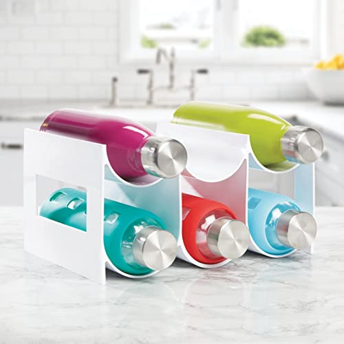 mDesign Plastic Modern FreeStanding Bottle Rack Storage Organizer Holder for Kitchen,