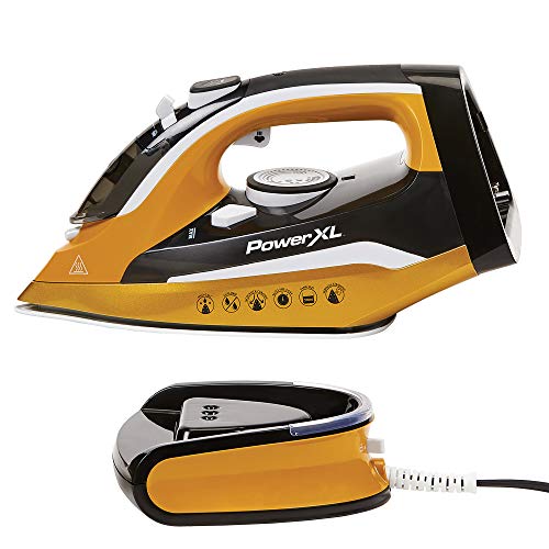 PowerXL Cordless Iron and Steamer, 1400W Iron with Ceramic Soleplate