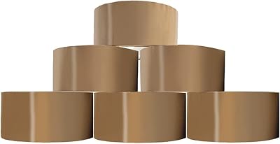 REQUISITE NEEDS Heavy Duty Brown Packaging Tape 48mm x 66m 6 Rolls For Shipping