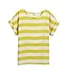 ROPALIA Stylish Women Striped Chiffon Tops Short Sleeve Round Neck T-Shirt Tee