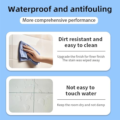 Bathroom Tub and Tile Refinishing Kit–Quick-Dry Water-Resistant Paint with Rolling Brush Set,Countertop & Bathtub Restoration,Easy Application for Bathroom Surfaces(White)