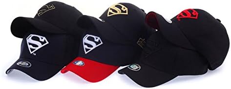 Superman Logo Flexfit Stretch-Fit Fitted Baseball Cap Hat, Officially Licensed by DC Comics