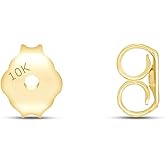 18k, 14k Or 10k Gold Replacement Pair Earring Push Back Backings Only