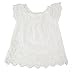 Lisli Women Sexy White Off Shoulder Embroidery Lace Crochet Chiffon Tops Blouse Casual T-shirt (M)
