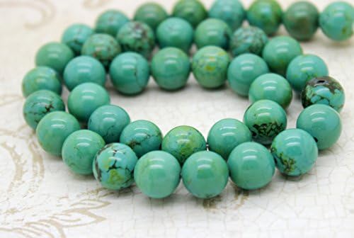 Perfect Gems Natural Tibet Turquoise Round Ball Sphere Findings Jewerlry Making Gemstone Beads, approx 15 ~ 16" strand loose bead (10mm)